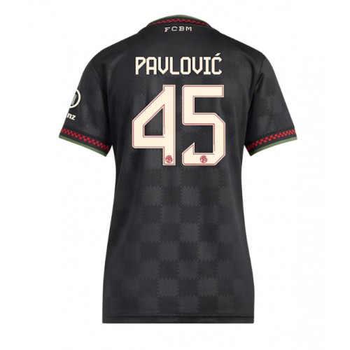 Fotballdrakt Dame Bayern Munich Aleksandar Pavlovic #45 Tredjedrakt 2025-26 Kortermet